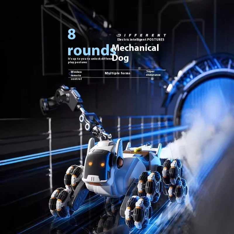 Cross-Border Toy Car Children'S Toy Intelligent Remote Control Mechanical Dog Stunt Toy Electric Robot Dog Boy Holiday Gift