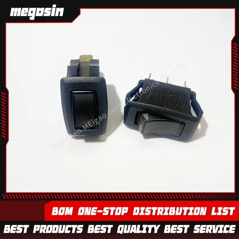 5PCS/LOT R13-205 illuminated boat-shaped switch 3-pin 2-position lift plate power button 250V 10A