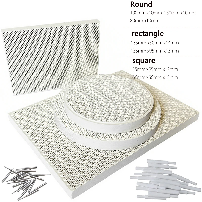 Round/rectangle Honeycomb Ceramic Plate Honeycomb Ceramic Board Infrared Burner Replacement High Effeciency