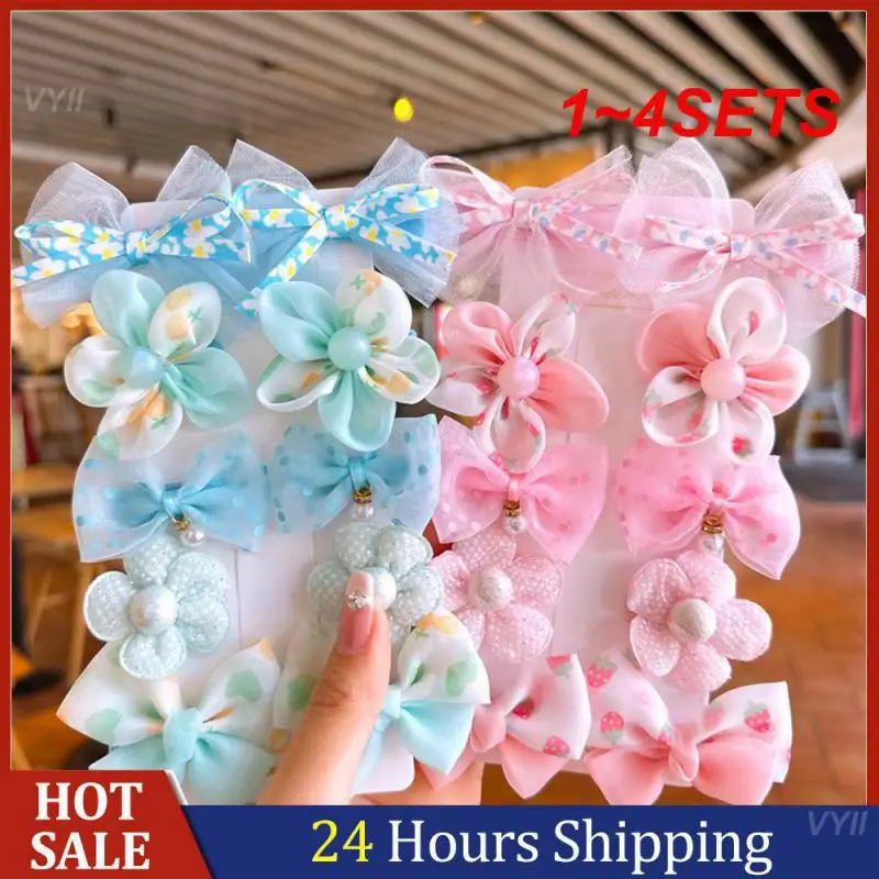 1~4SETS Bow Hairpin Widely Applicable Independent Packaging Baby Girl Hair Accessories Princess Hair Accessories