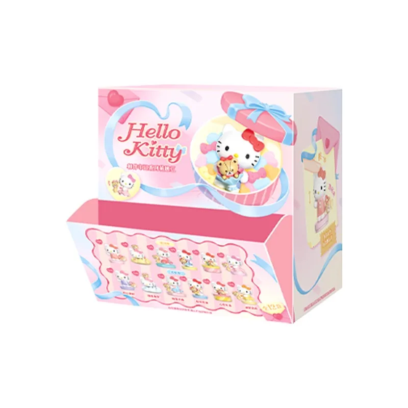 

Moetch Sanrio Hello Kitty Accompanying Imprint Series Blind Box Cute Bean Aniem Figure Doll Model Collect Ornaments