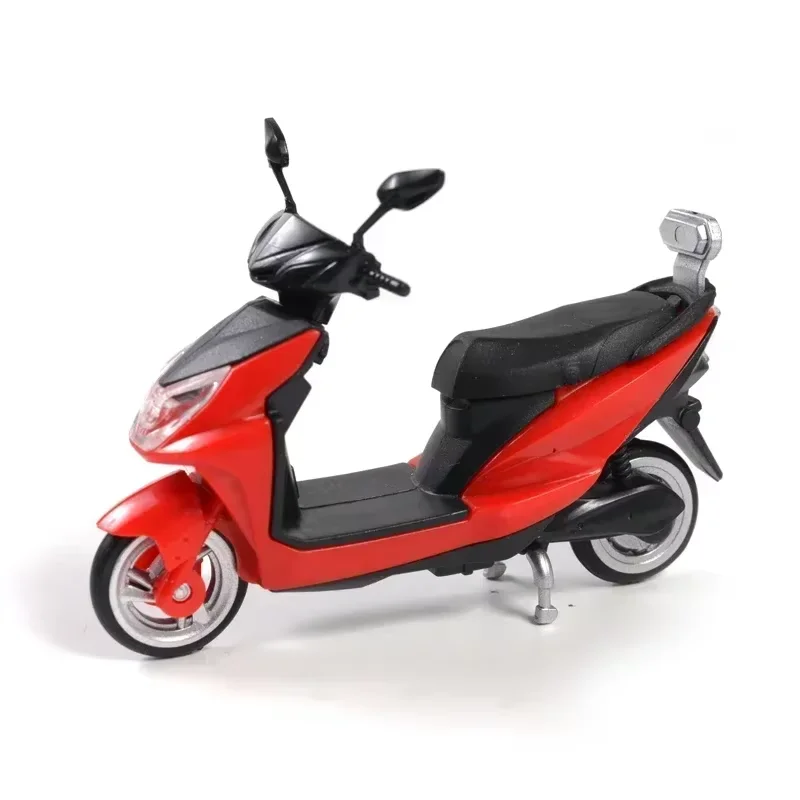 6 unids/set 1/24 bicicleta eléctrica clásica motocicleta plástico montar vehículo modelo DIY adornos decorativos regalo para niños