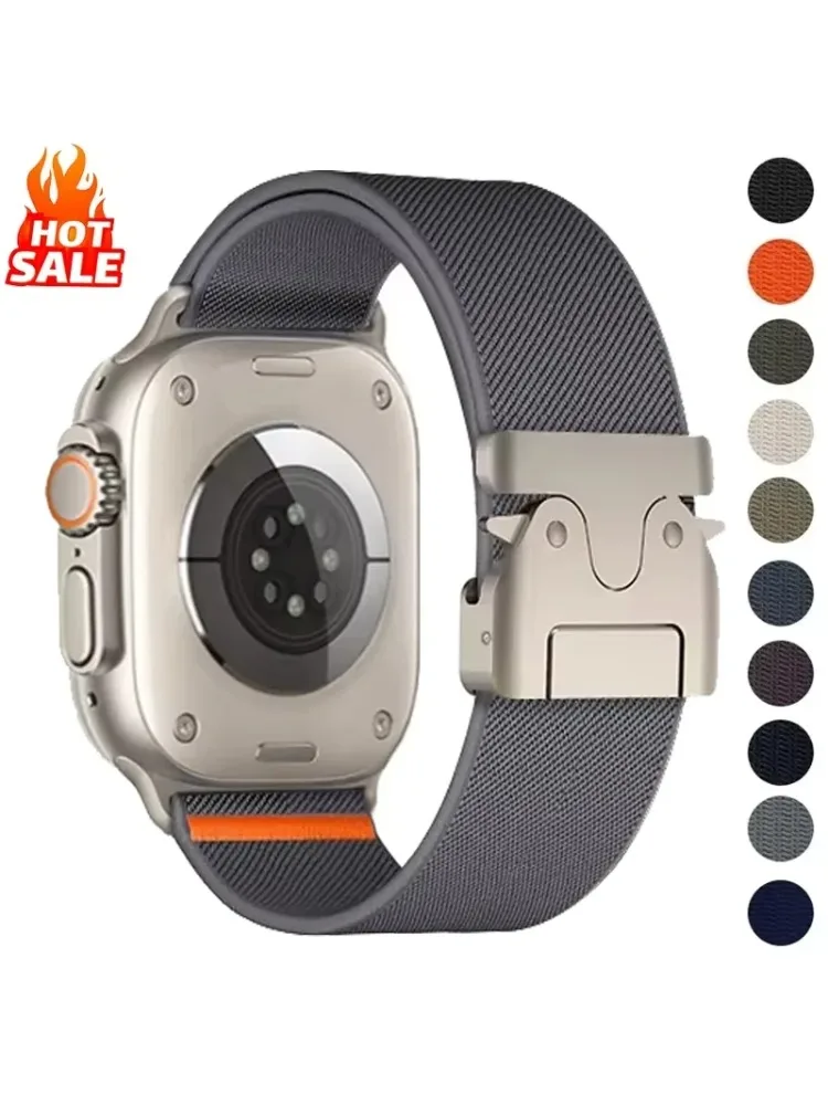 Fallschirmarmbänder für Apple Watch Ultra 2 Band 49mm 46mm 42mm 44mm 45mm 40mm 41mm Correa Armband IWatch Serie 10 9 8 7 6 3 SE