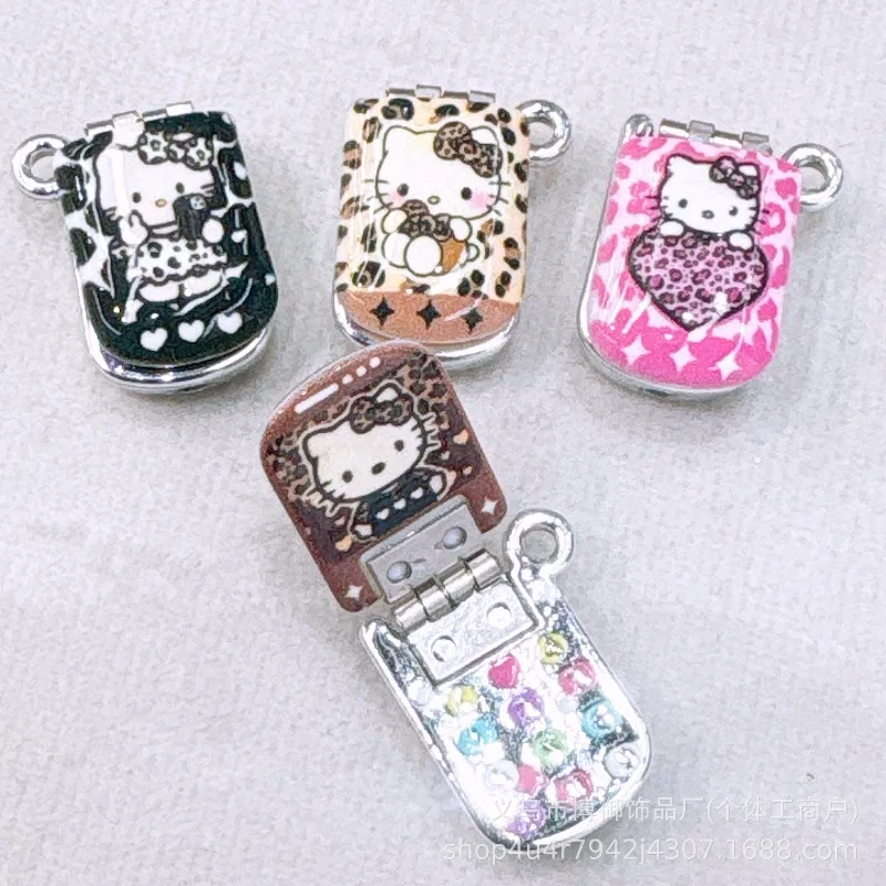 

20pcs Hello Kitty Accessories Girl Gift Cute Cartoon Anime Women Accessories DIY Toy Key Clothes Bag Pendant Material Wholesale