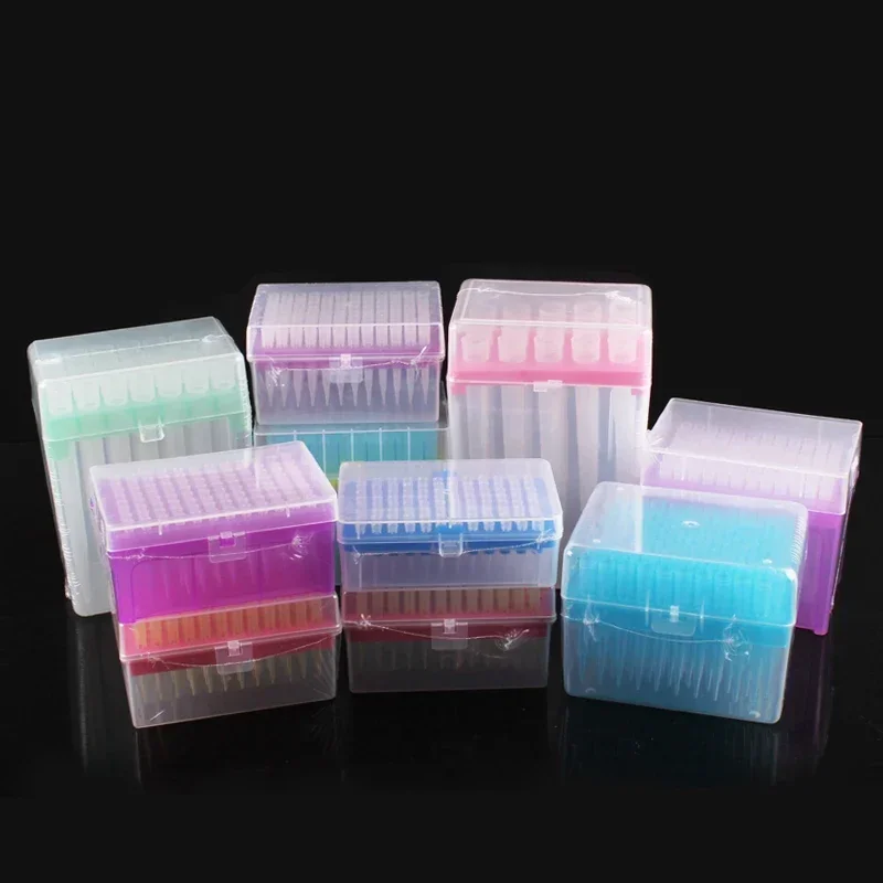 1set Lab 10ul/10ul-L/20ul/50ul/100ul/200ul/300ul/1ml/5ml/10ml Plastic Pipettor Tip Box with Pipette Filter Tips For Experiment