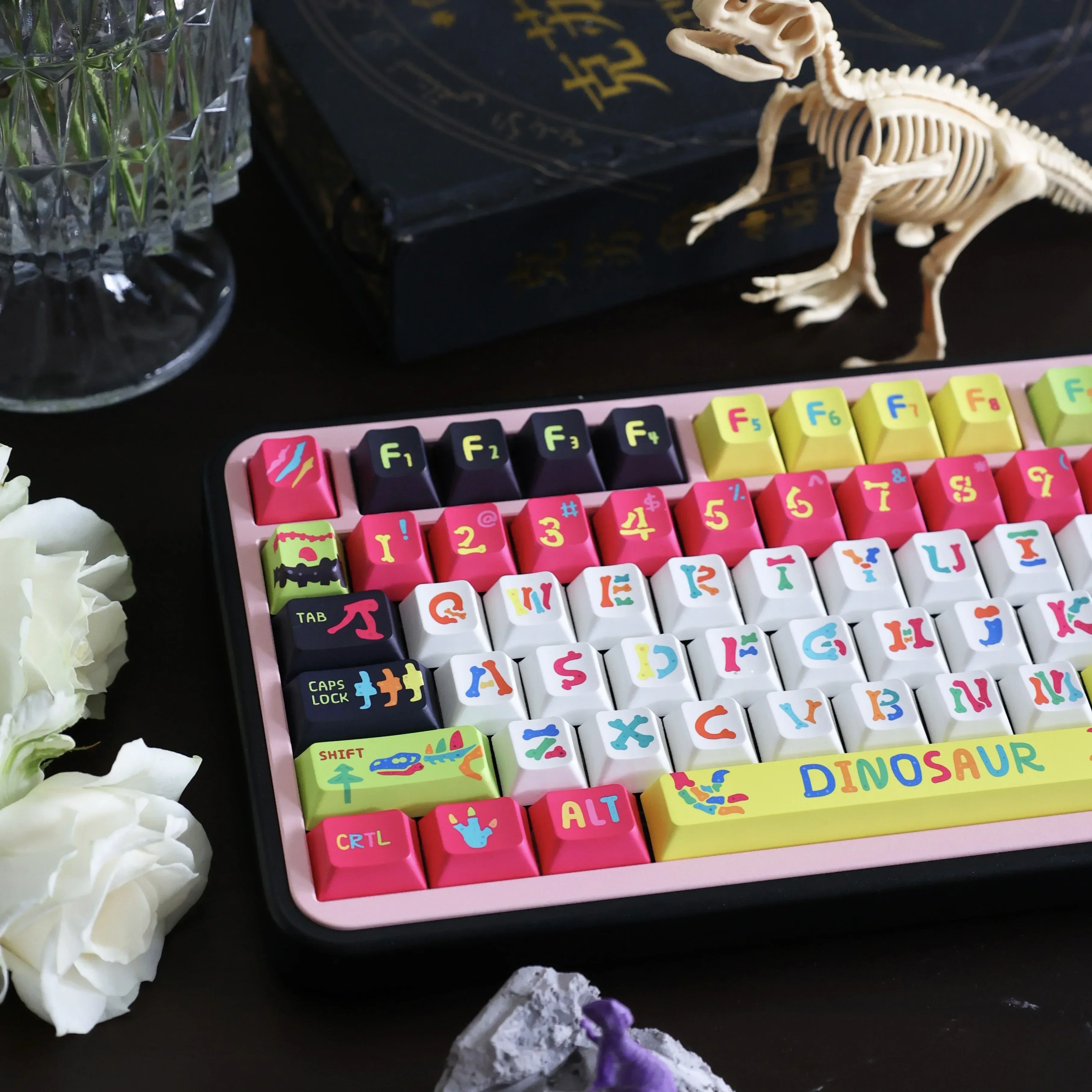 

Designer Colorful Bone Dragon Keycap Five-sided Sublimation PBT Original Height 146 Keys