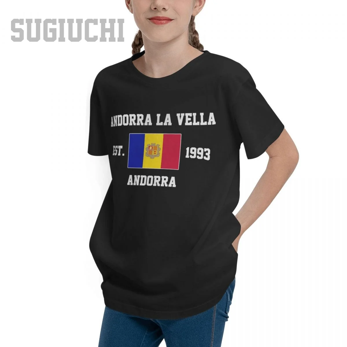 Unisex Youth Boy/Girl Andorra EST.1993 Andorra La Vella Capital T-shirt Kids tshirt tee 100% Cotton T Shirt o-neck Children