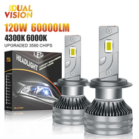 H7 H4 H11 LED Headlight 120W High Power H8 H9 HB4 HB3 9005 9006 9012 Turbo Lamp 60000LM 6000K White Car Lights For Lenses 12V