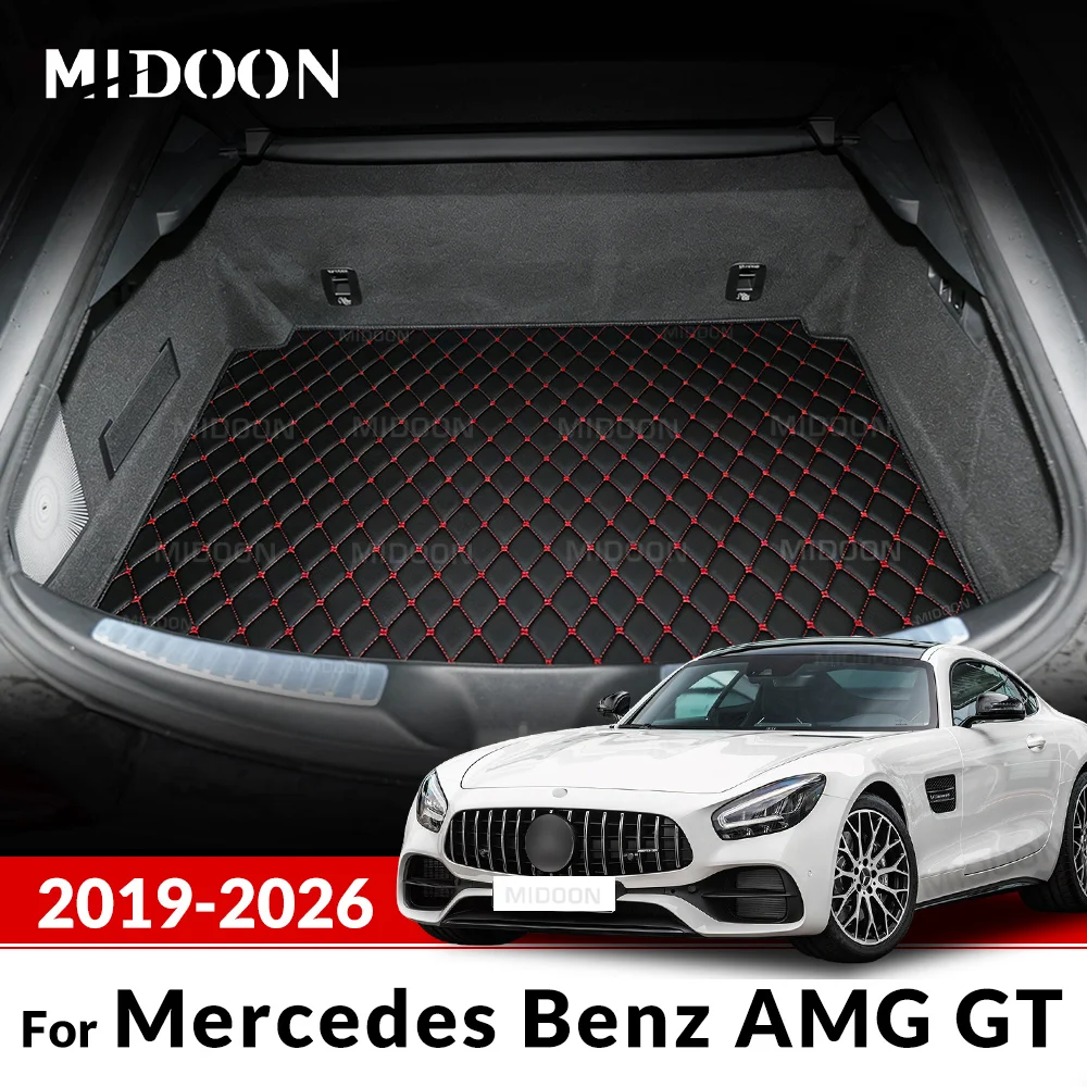 Für Mercedes Benz AMG GT 2019-2026 Maßgefertigte Kofferraummatte Schmutzabweisende Schutzmatte Laderaumauskleidung Auto-Innenausstattung Zubehör