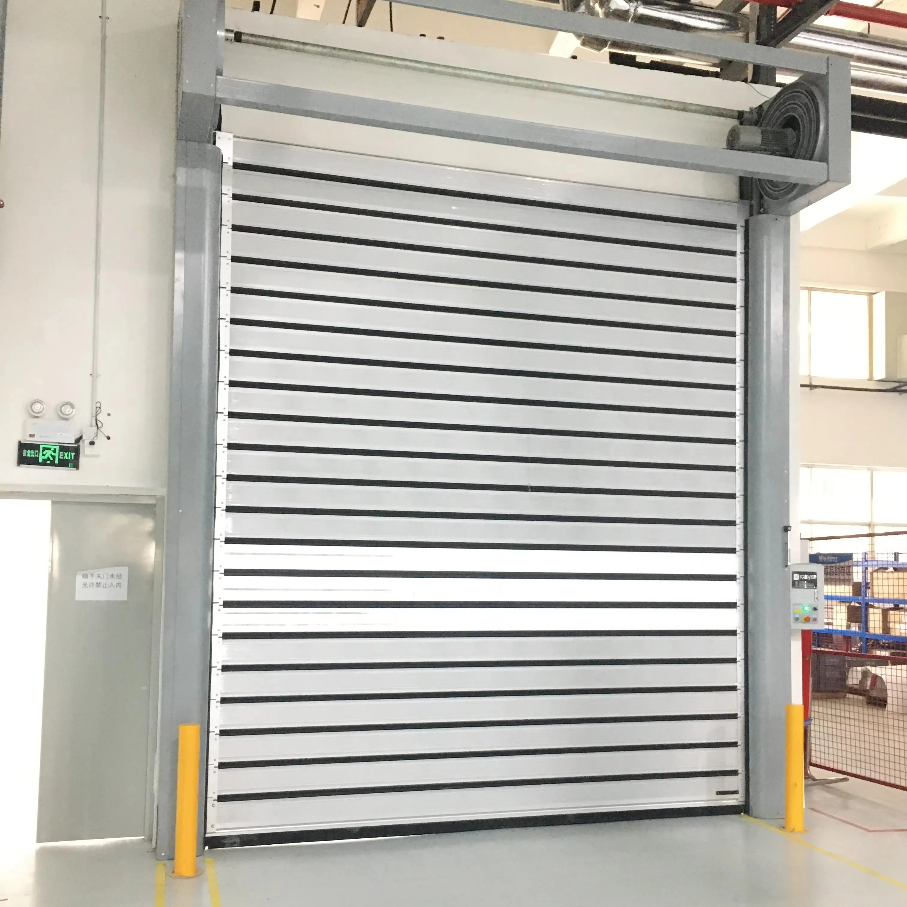 Customization Aluminum Alloy Spiral Fast Rolling Door For Garage Or Factory Modern Industrial Design With Radar Control
