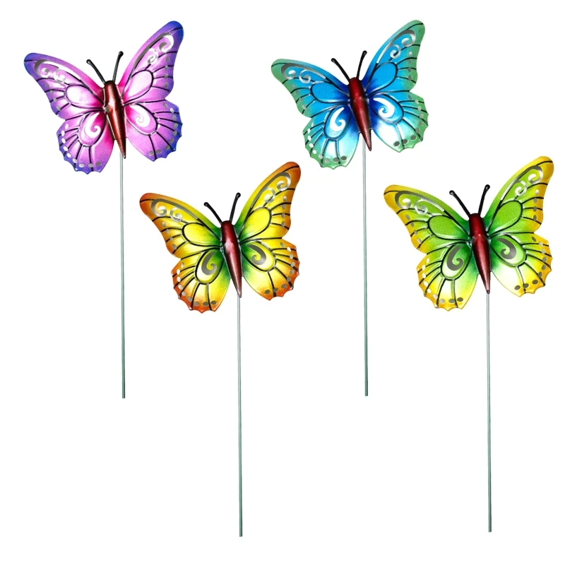 

Metal Butterfly Stake Ornament for Outdoor Garden Stake Decor Patio Backyard Exquisite Decoration Landscape Anti Fading