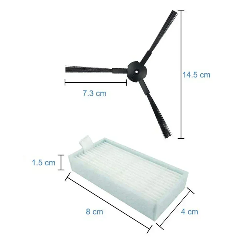 2pcs Filter+4pcs Side Brush For MD16192 MD18500 MD18501 Robot Vacuum Cleaner Spare Parts Replacement Accessories image 6
