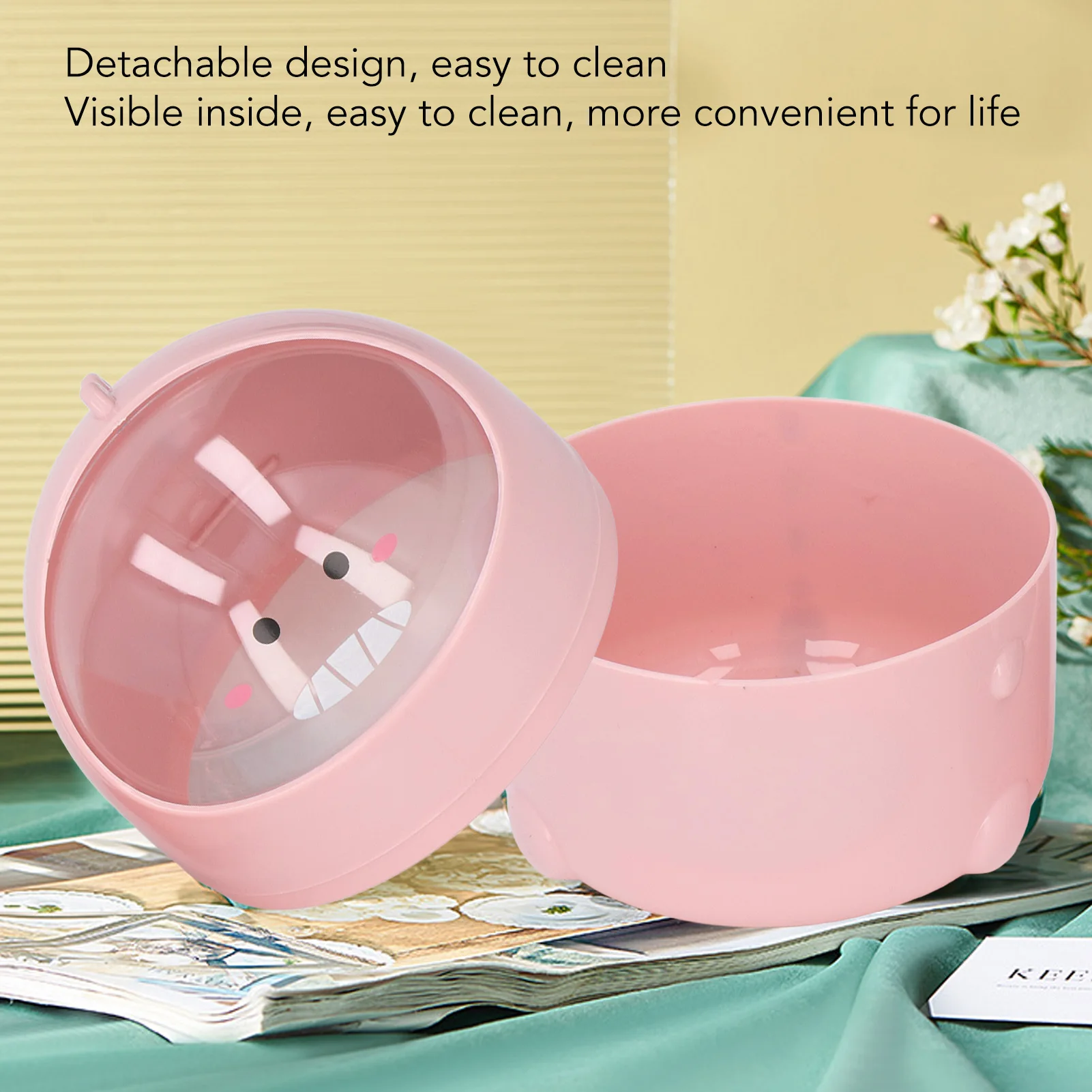 Desktop Trash Can Baby Dinosaur Large Mouth Detachable Design Nonslip Bottom Plastic Mini Trash Can Mini Trash Can