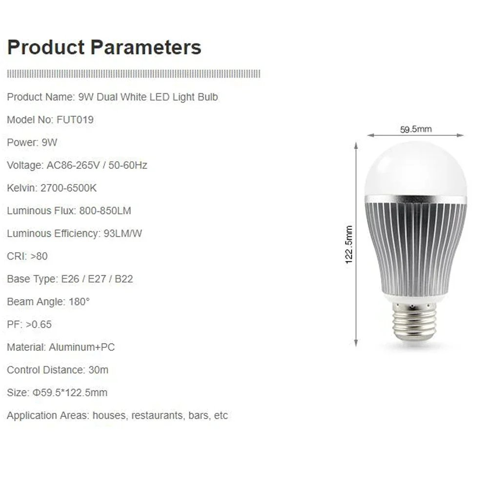 NIEUWE MR16 GU10 E14 E27 Miboxer 2.4G Led Lamp Led Licht 4W 5W 6W 9W 12W CCT RGB + CCT Draadloze Wifi Afstandsbediening LED Spotlight