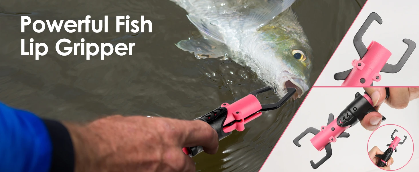 stainless steel fish lip grabber gripper grip tool fish holder tackle