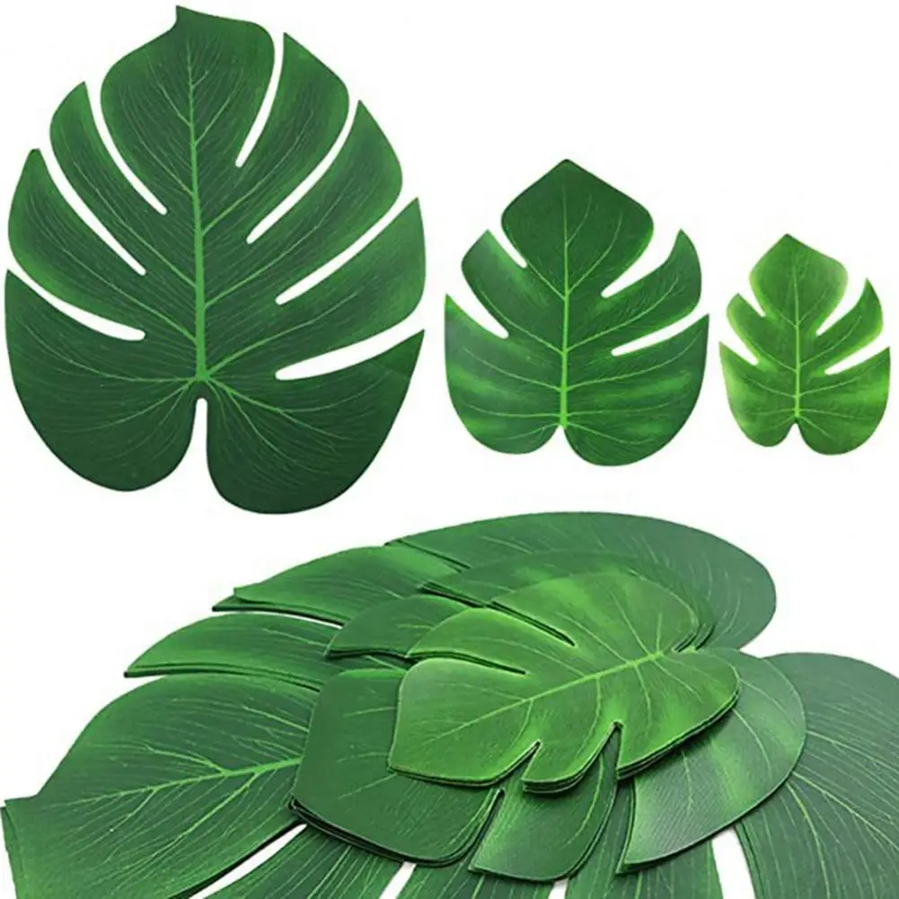 10Pcs Artifical Ginkgo Turtle Leaves Mat Non-fading Table Decoration DIY Silk Artifical Monstera Leaves Pad