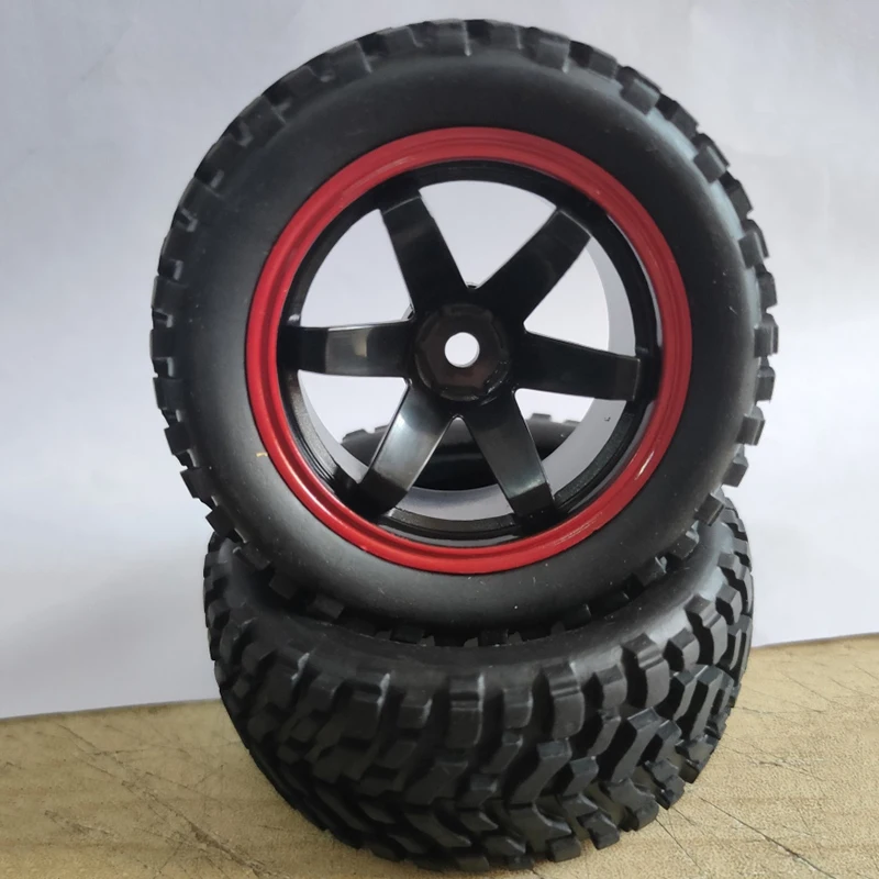 For 1:10 Rally Car 75Mm Rubber Tires And Wheel Rims For 1/10 Scale HSP 94123 HPI Kyosho Tamiya RC On Road Car