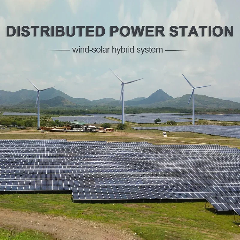 Farm Use Off Grid 3kw 5000w Wind Solar Hybrid System z falownikiem i akumulatorem