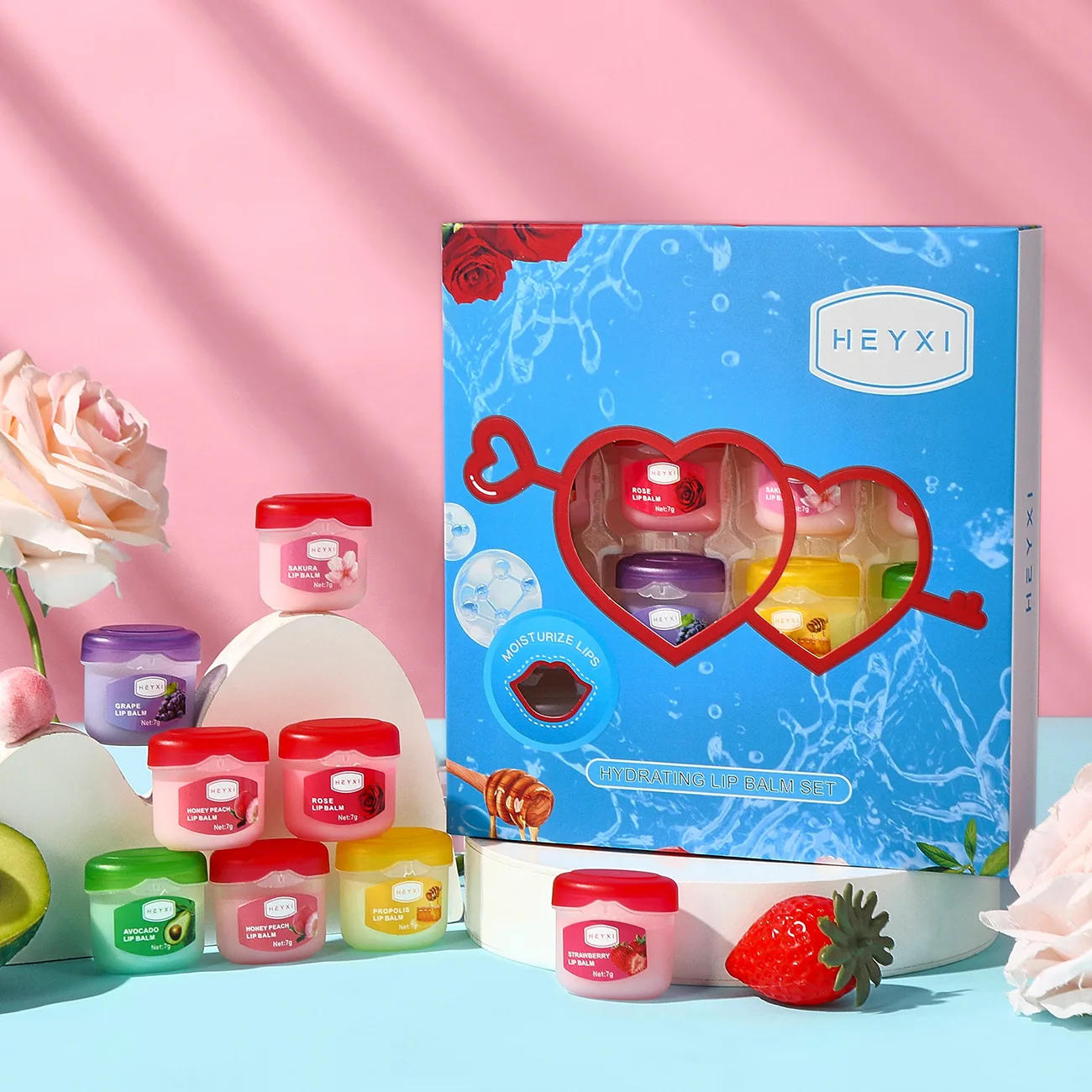 16 قطعة سلسلة فاكهة الفازلين بلسم الشفاه مجموعة قناع الشفاه النوم ترطيب ترطيب غير لزجة المضادة للتشقق بلسم الشفاه العناية بالشفاه #2