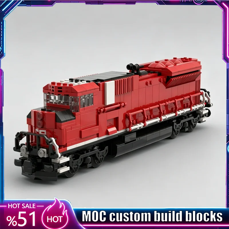 

765PCS Canadian Pacific SD90MAC Train Locomotive MOC Model Custom Puzzle DIY Creative Assembly Educational Technology Toy Gift