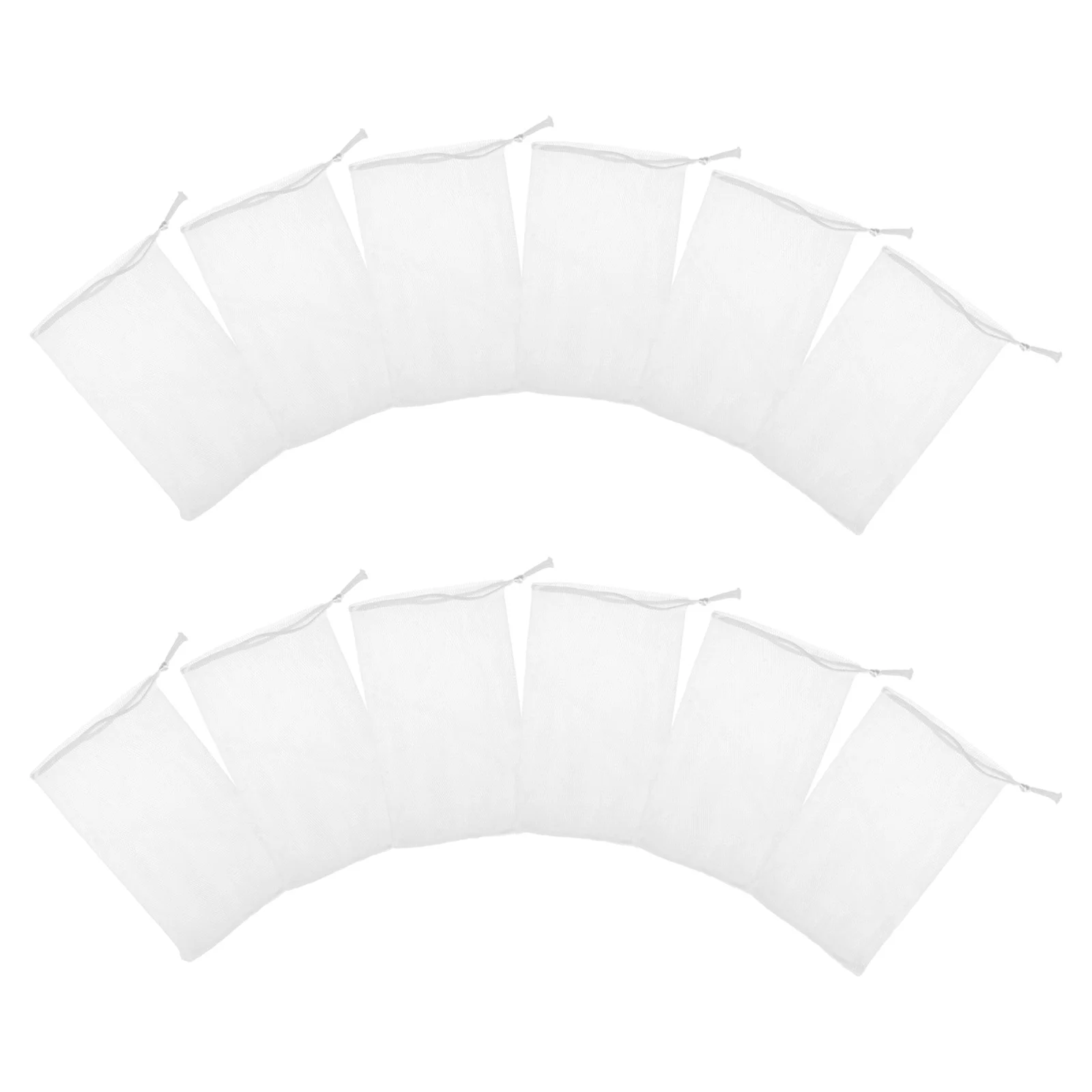 

12 шт., пенящаяся сетка для мыла, приятная для кожи отшелушивающая сетка для изготовления пузырей для мыла, очищающая ванна, спа для тела, отшелушивающая