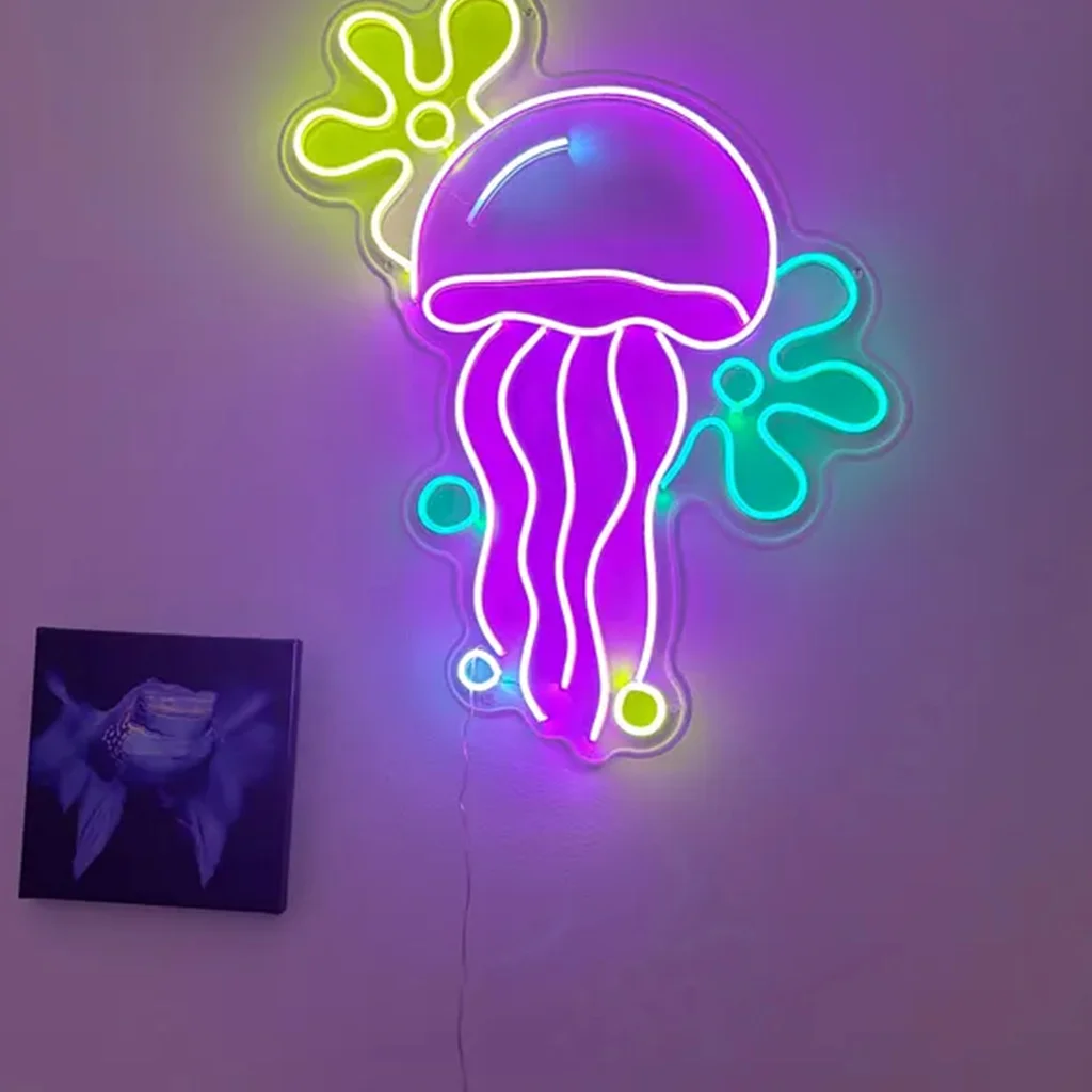 

Jellyfish Led Neon Sign, Custom Cartoon Anime Neon Light, Jellyfish Decoration Neon Sign, Jellyfish Wall Art Bedroom Decor