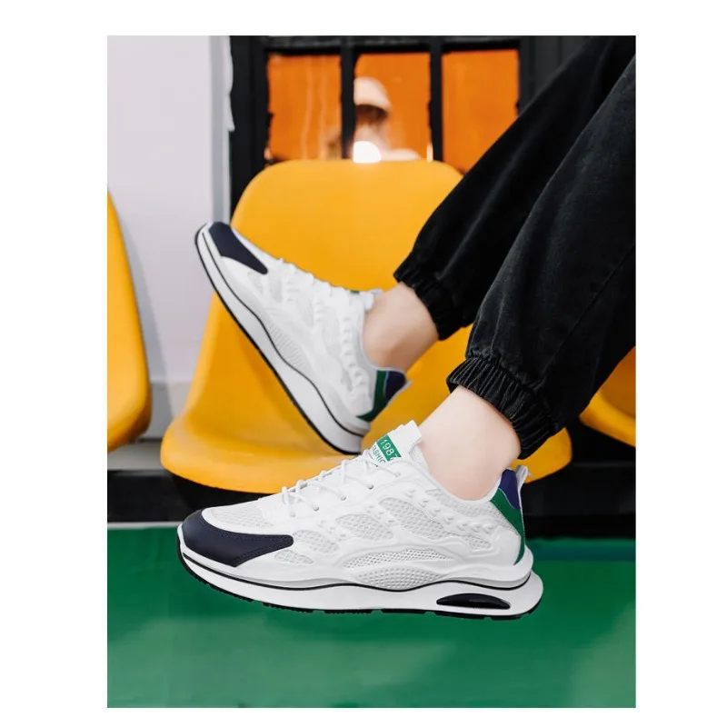 Men's 2026 Low Cut Breathable Mesh Dad Shoes Thick Platform Sole All-mat Fashion Outdoor Street Popular Casual Sneakers