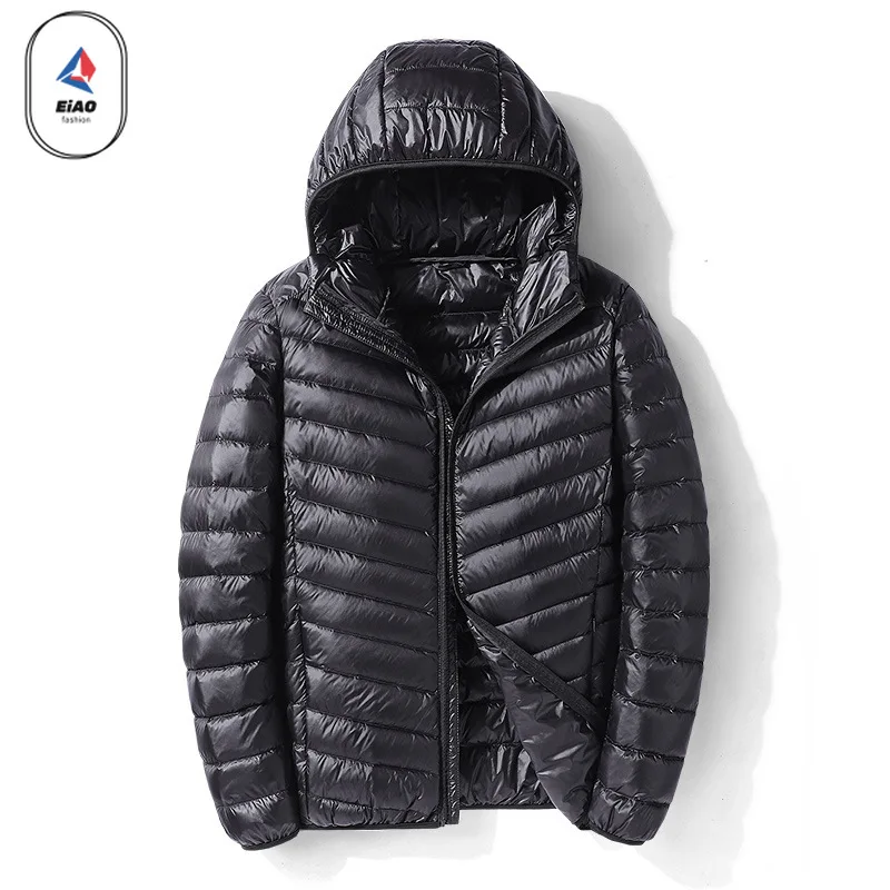 جديد الرجال خفيفة الوزن أسفل سترة قصيرة نمط بطة ريشة معطف الشتاء سترة منتفخة للرجل السفر في الهواء الطلق سترة مبطنة قصيرة
