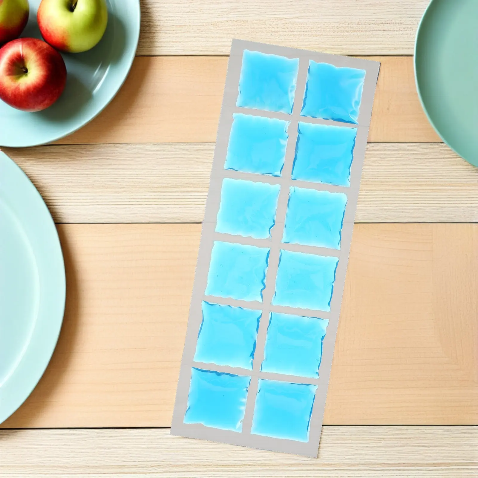 Reusable Gel Ice Pads 12 Grid Flexible Freezer Block Cooling Pack Insulated Ice Sheets for Lunch Bags Coolers Food view 3