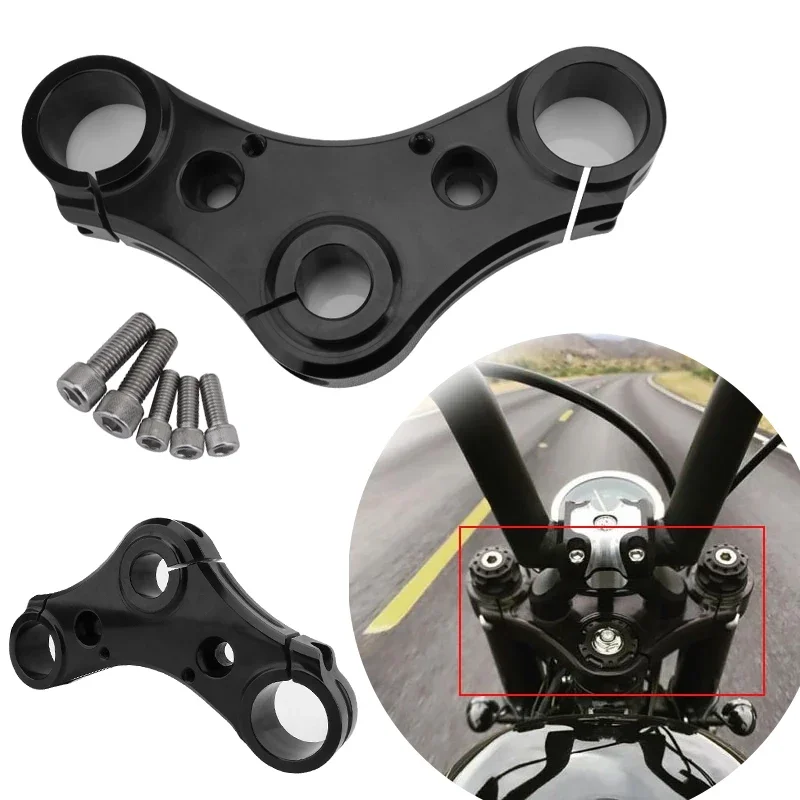 

Black Motorcycle Upper Top Triple Clamps For Harley Sportster XL 2004-2017 Seventy Two 1200N Nightster Iron