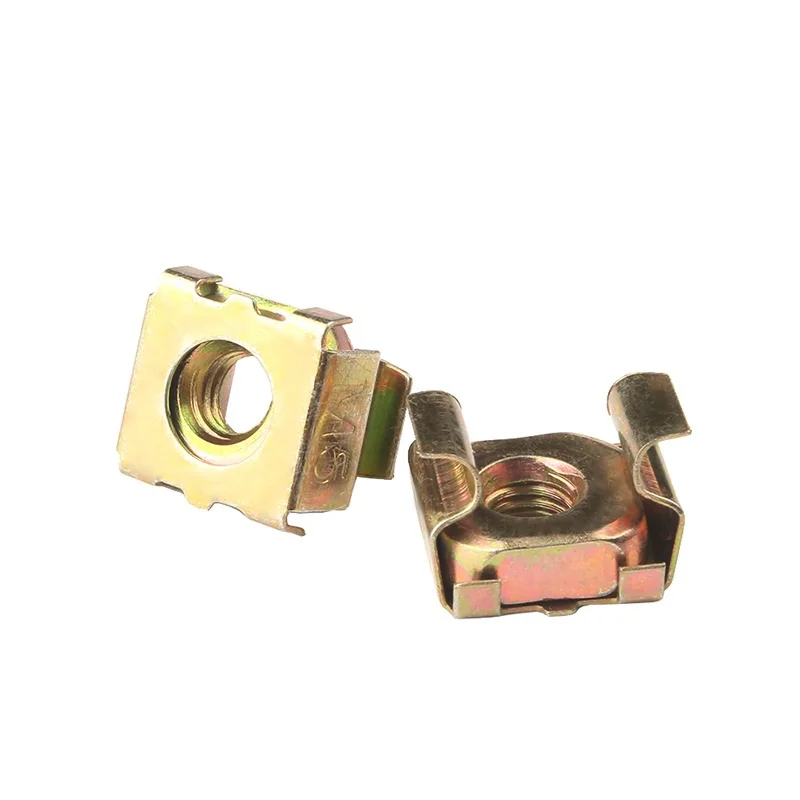 20PCS M4 M5 M6 M8 M10 Carbon Steel Quartet Floating Nut Cassette Elastic Enclosure Card Rackmount Cabinets Color Zinc Cage Nuts