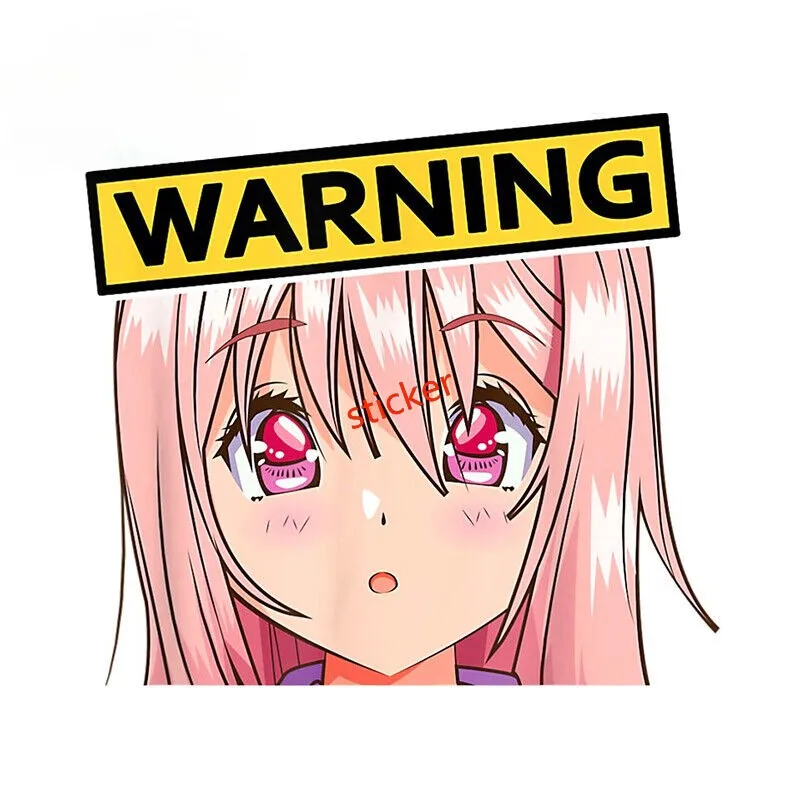 

Anime Warning Logo Decal Reflective Waterproof Scratch-proof Exteriorracing Rally Decoration Decal