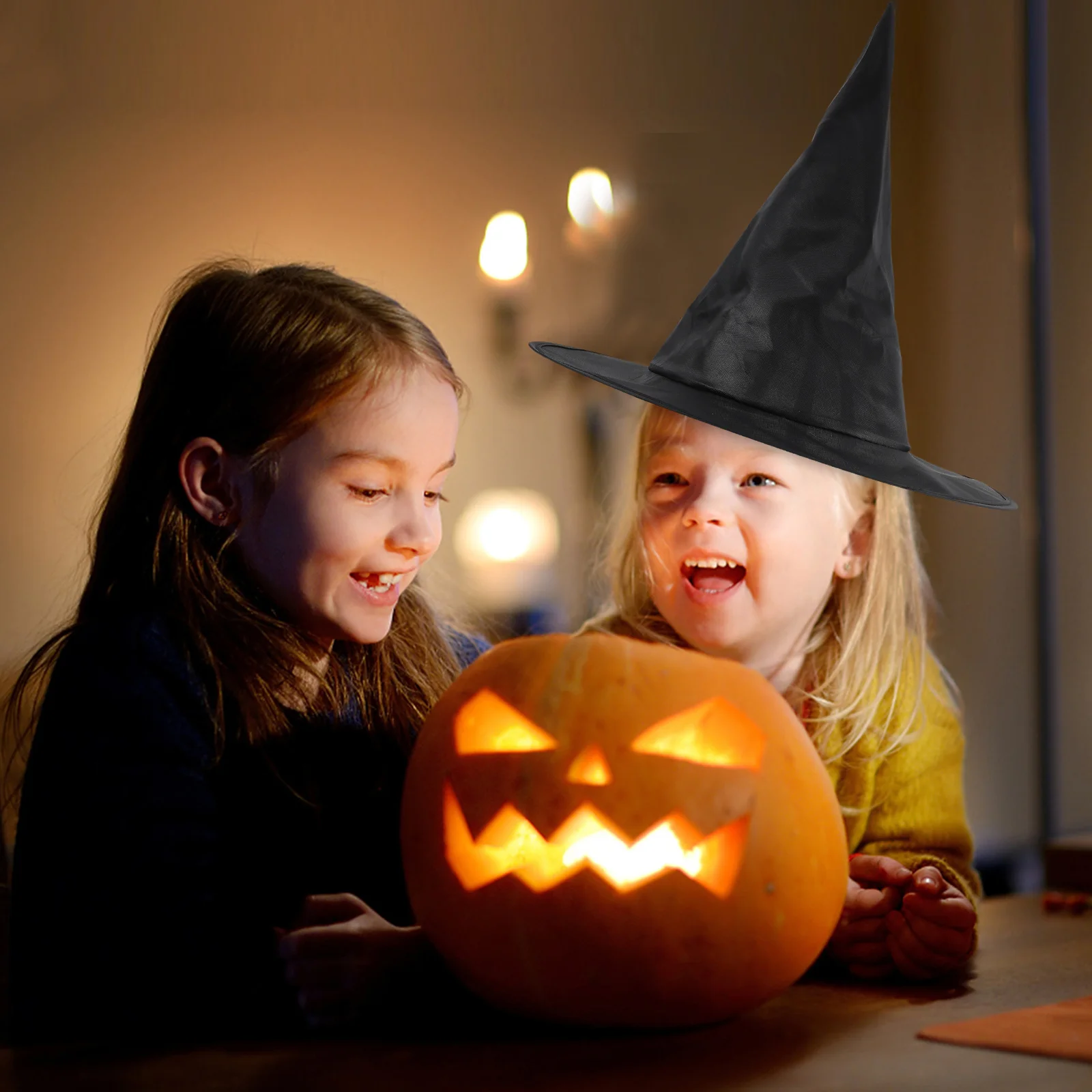 Chapeaux de sorcière d'halloween en tissu Oxford, 12 pièces, accessoires de Costume légers et durables, fournitures de fête, coiffure décorative de sorcière, Cosplay