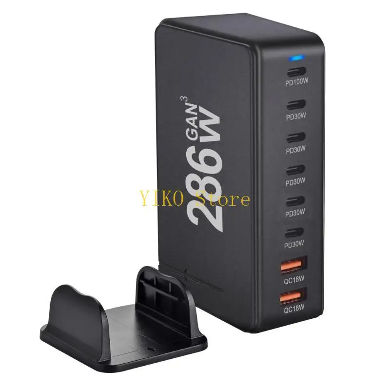 

K32C 286W Desktop Dock Adapter with 8 Outlets for Electronics Tablets Phones