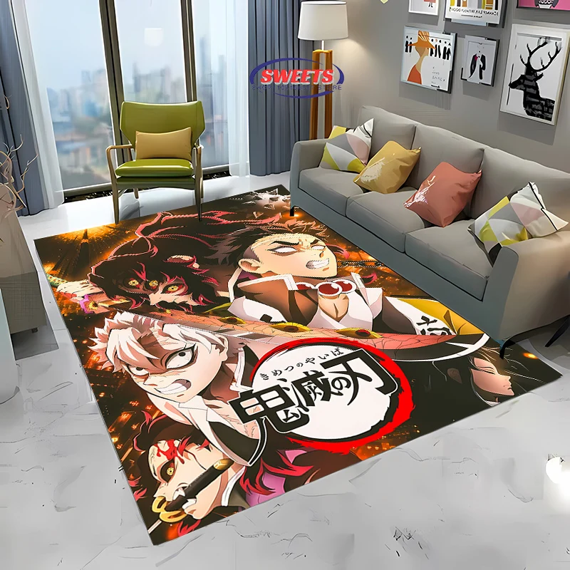 2025 Demon Slayer: Infinity Castle Carpet New Release!Anti-slip Rug for Living Room Bedroom,Bedside and Office Areas,Durable Mat