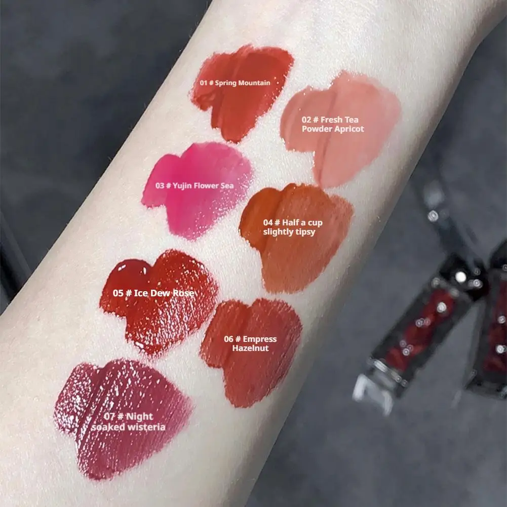 Transparent Water Glossy Orange Lip Gloss Red Mirror Jelly Liquid Lipsticks Moisturizing Long-lasting Lip Tint Stain Cosmetics