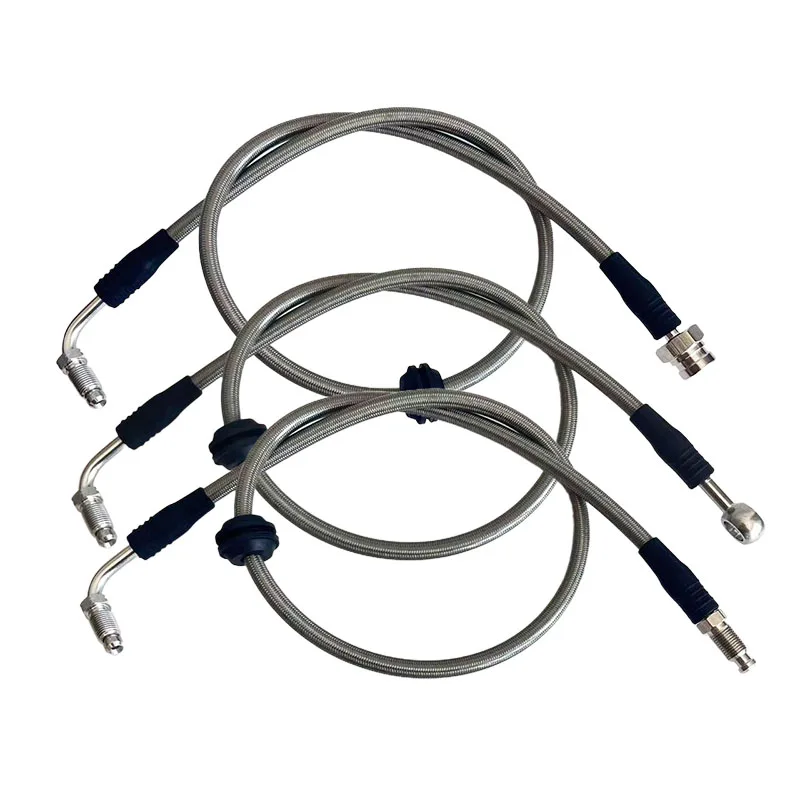 

Motorcycle Automobile Hydraulic Disc Brake Pipe AN3 Cars Brake Hose Male M10X1 0° 90° PTFE Teflon Inner Stainless Steel Braided
