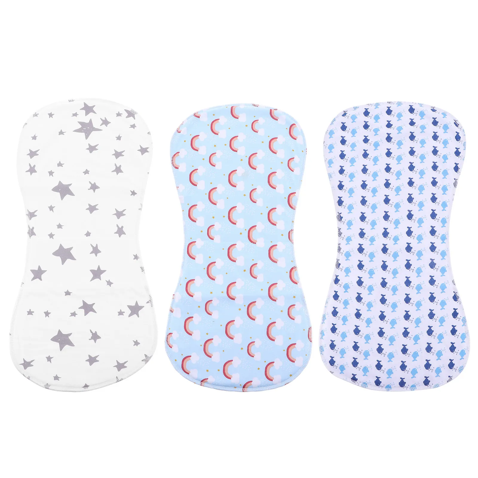 

3Pcs Infant Burp Towels Super Absorbent Cotton Saliva Bibs for Newborns Portable Burping Cloths for Feeding and Drooling Babies