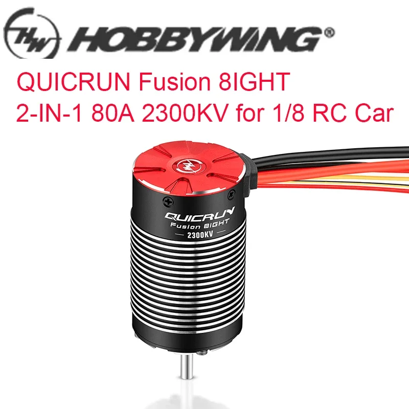 HOBBYWING QUICRUN Fusion 8IGHT 2-IN-1 80A 2300KV Brushless Sensored Motor ESC Integrated for 1/8 RC Car Rock Crawler