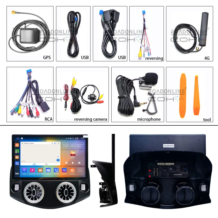Android13 15 inch For Toyota RAV4 2009-2013 1920*1080  UIS7862 8+256gb Car Navigation CarPlay Car Radio Multimedia Player