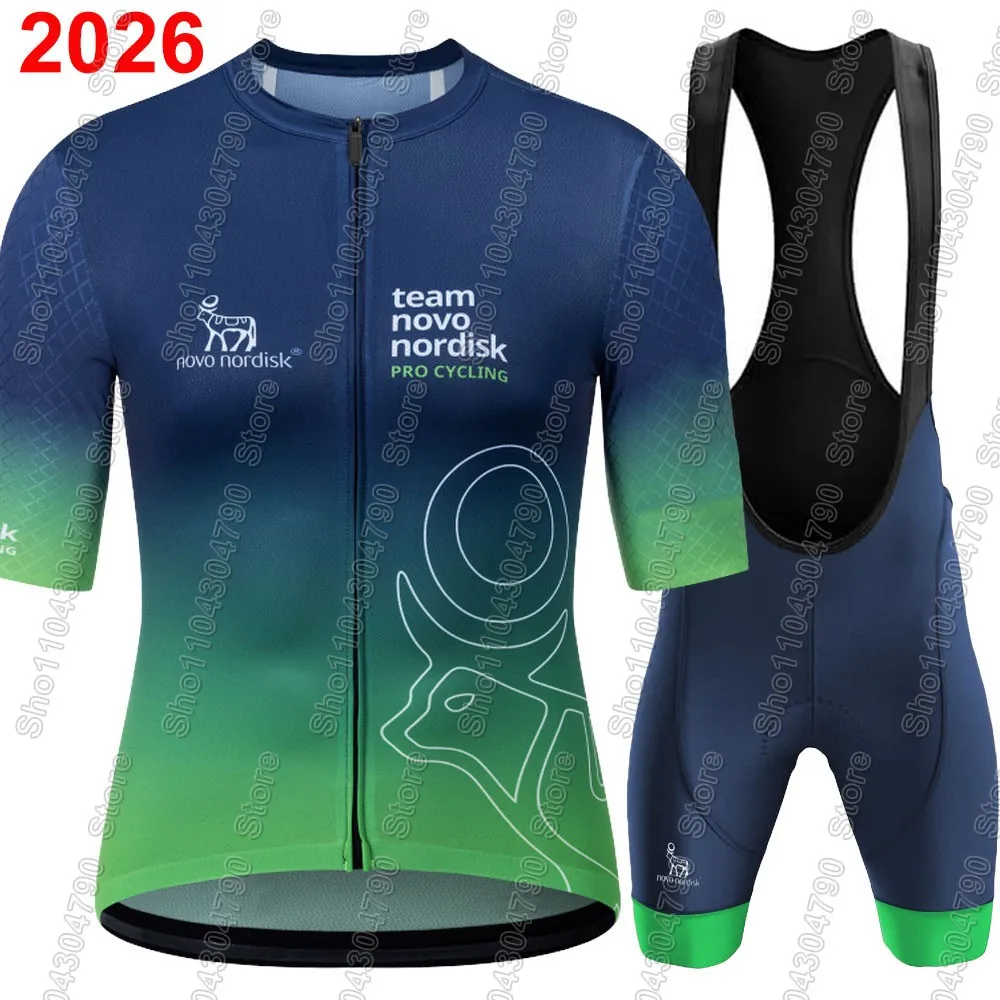 

2026 Novo Nordisk Team Cycling Jersey Set USA Summer Men Clothing Road Bike Shirts Suit Bicycle Bib Shorts MTB Ropa Maillot