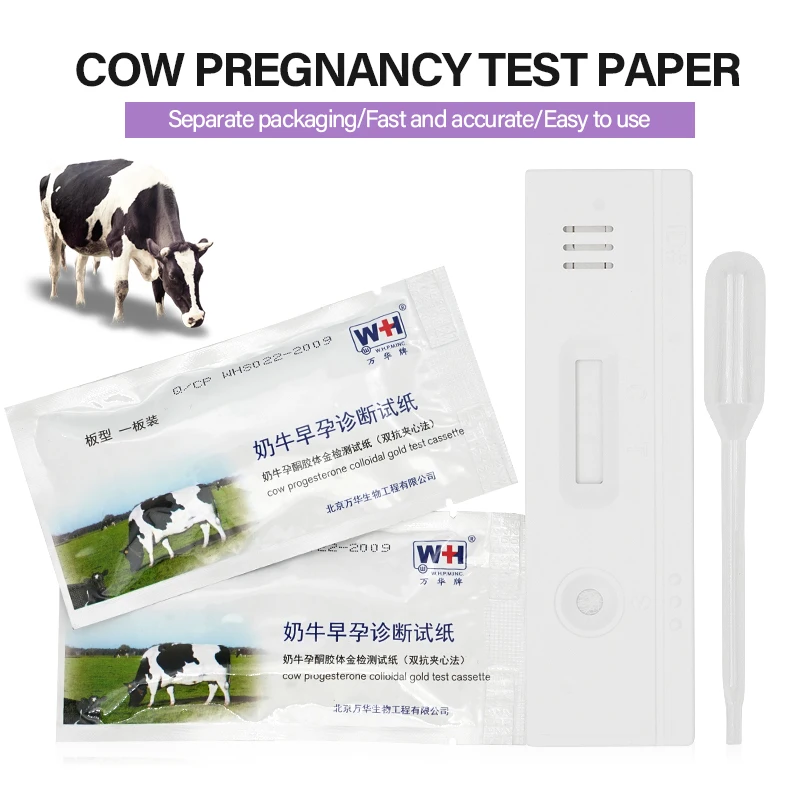 5/10Pcs Cow Cattle Bovine Pregnant Test Strip Paper Pregnancy Detection Teste Progesterone Colloidal Veterinary Farm Equipment