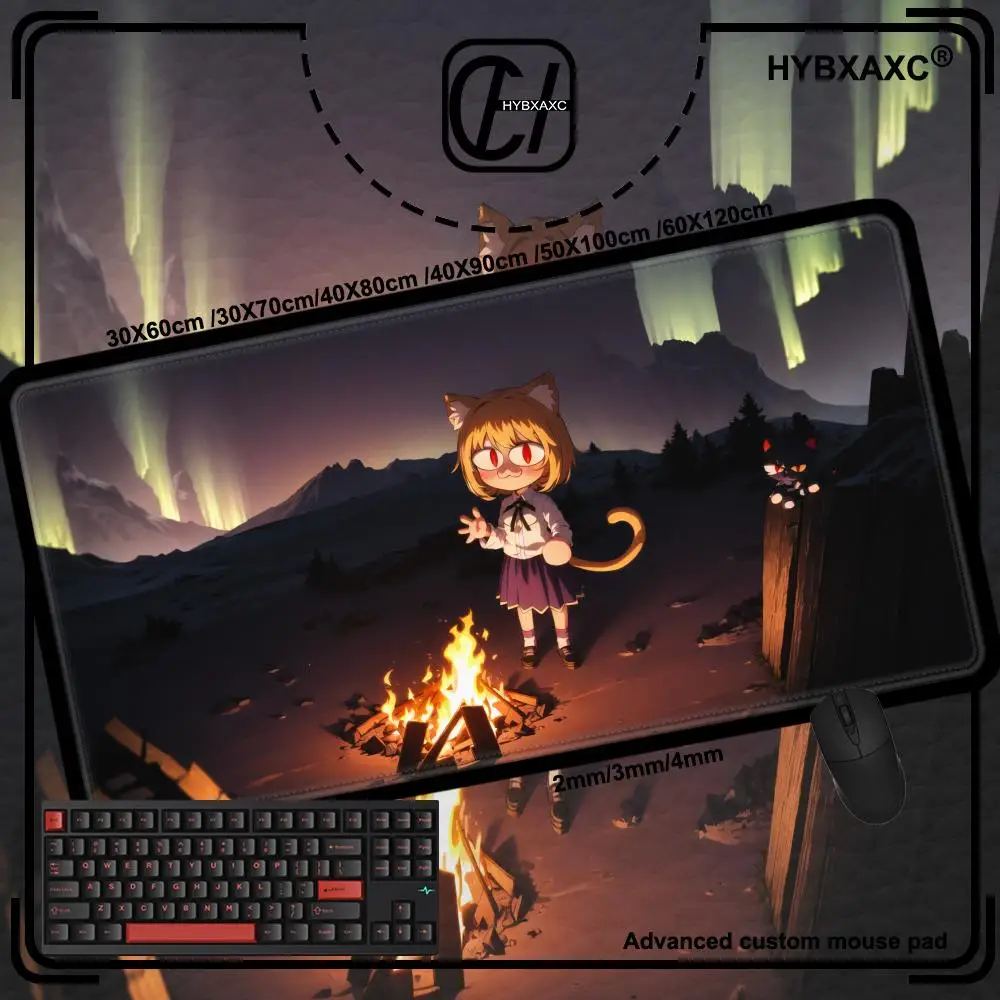 

Коврик для мыши в стиле аниме, большой Neco-Arc, забавный уникальный настольный коврик, игровой коврик для мыши, размер для большого края, игровой коврик для клавиатуры 90X40 см