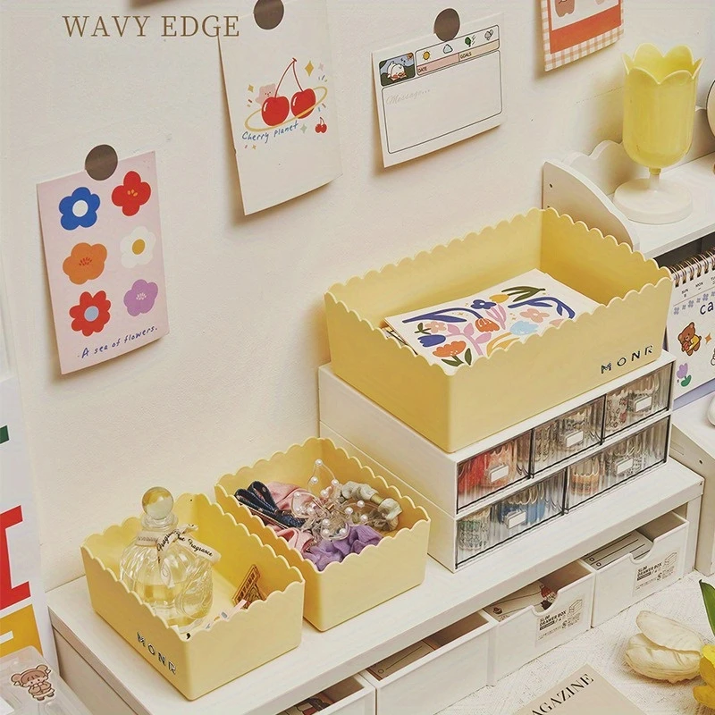 

Cute Desktop Organizer Cosmetic Organizer Office Desktop Storage Boxes Jewellery Box Kitchen Bathroom Accessories