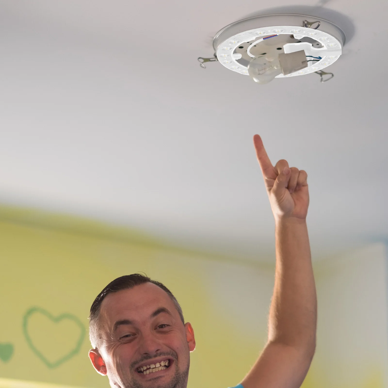 

Led Circular Ceiling Light Flush Mount Magnetic Retrofit Board Round Fluorescent Replacement For Living Room Bedroom Hallway