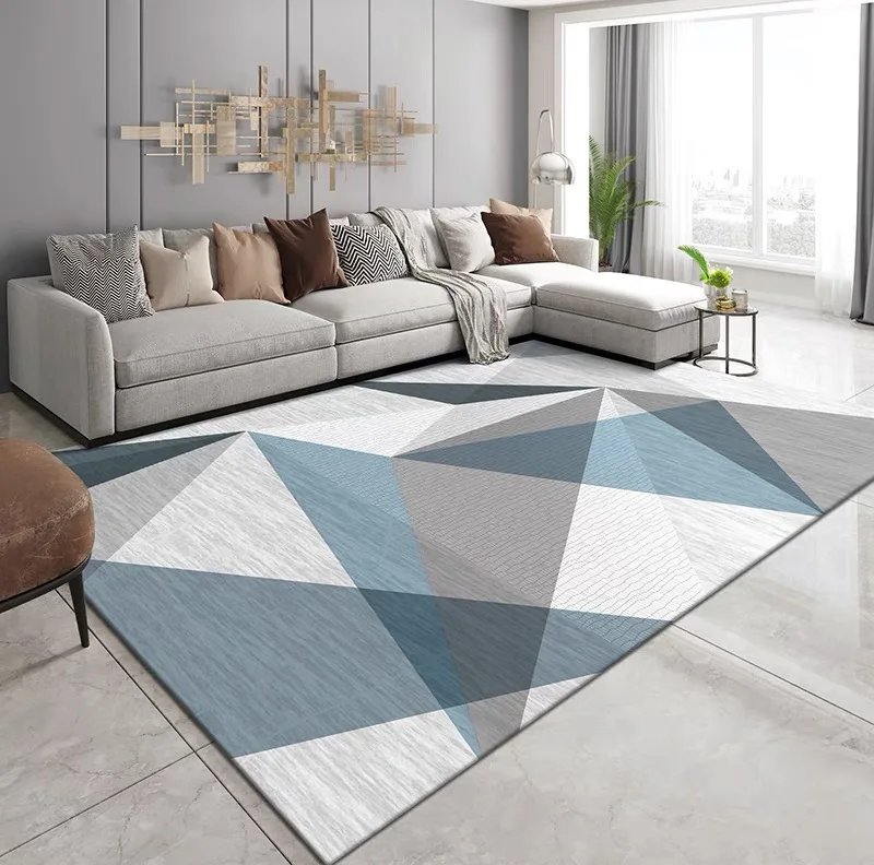 VIKAMA Modern Minimalist Japanese Wabi-Sabi Living Room Carpet Floor Mat Grey Minimalist Bedroom Bed Rug Sofa Coffee Table Rug