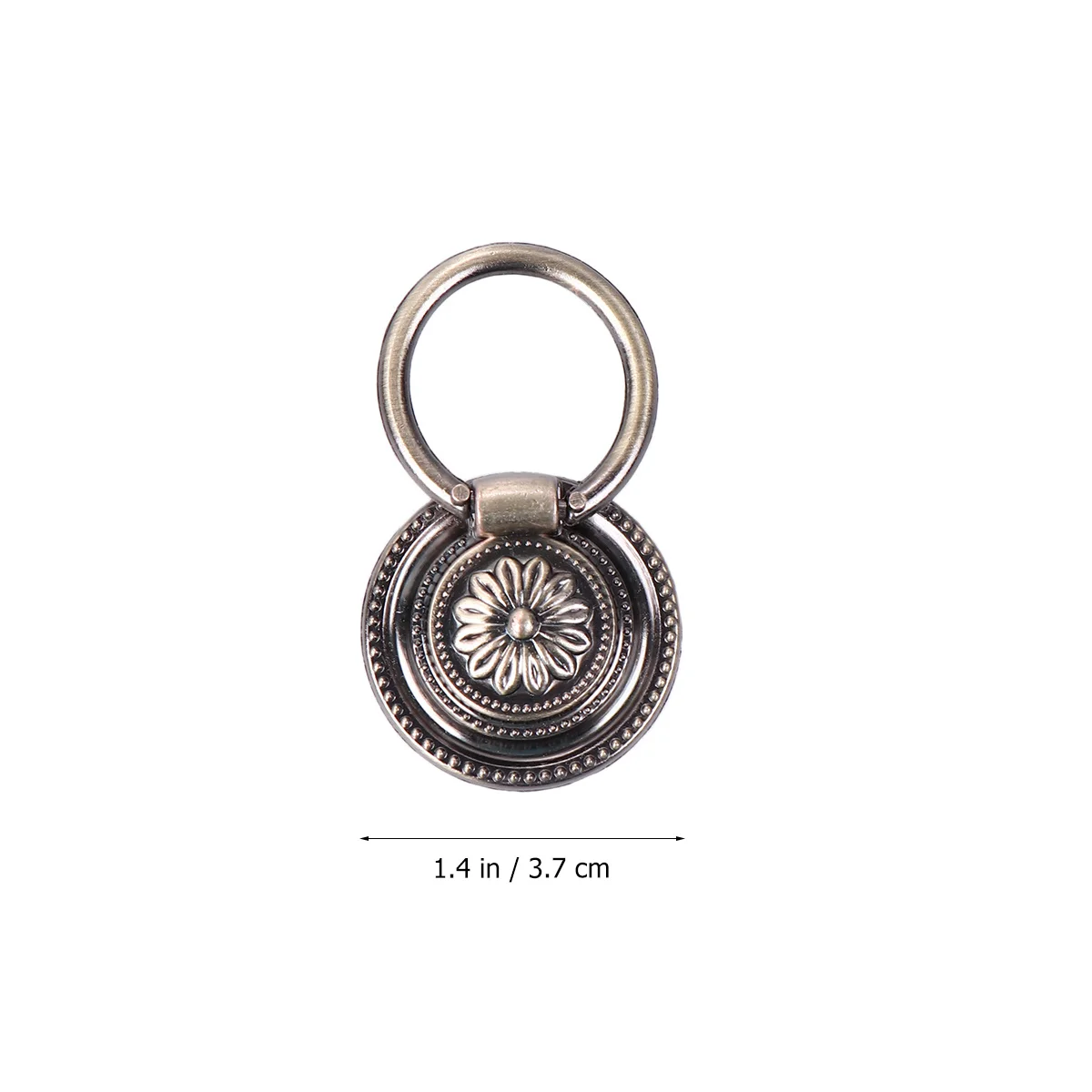 

5pcs 37Mm Round Vintage Pull Handle For Cabinet Wardrobe Drawer Knob Metal Furniture Grip Decorative European Style Diy Home
