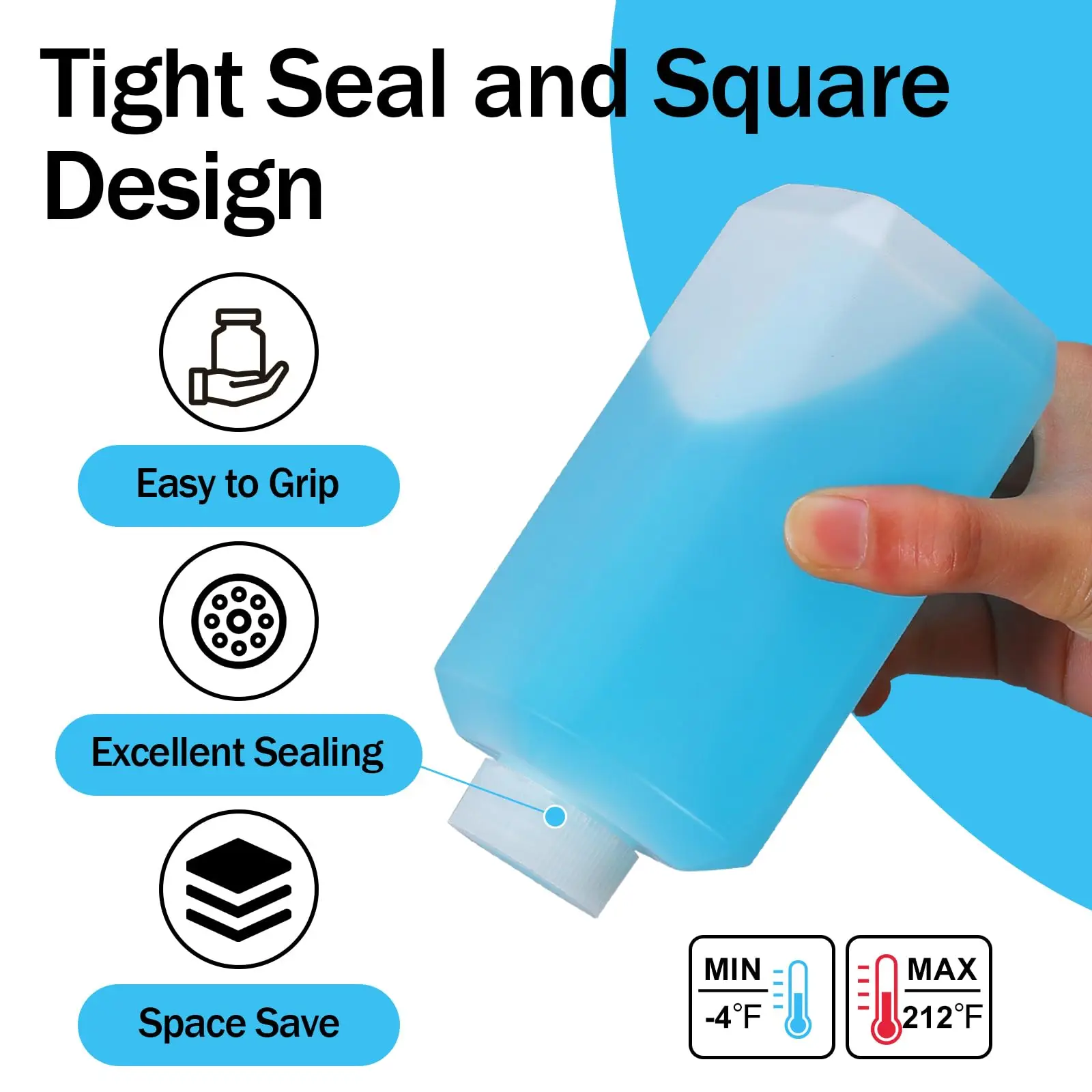 30ML Plastic Lab Chemical Reagent Bottles 20Pcs Square Storage Container Chemical Container Bottle Sample Sealing Bottles Liquid