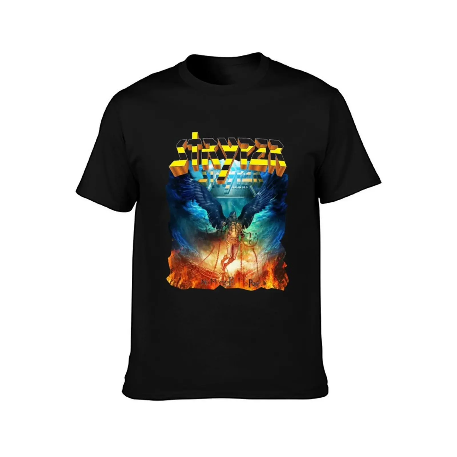 GabrielR Men_s Stryper No More Hell to Pay and Washed Denim Baseball T-Shirt anime tshirt T-Shirt