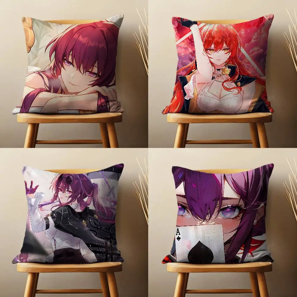 

H-Honkai Star R-Rail K-Kafka Throw Pillow Case For 45*45cm,55*55cm,30*30cm,Car Pillowcase Home Bedchamber Decor Gift